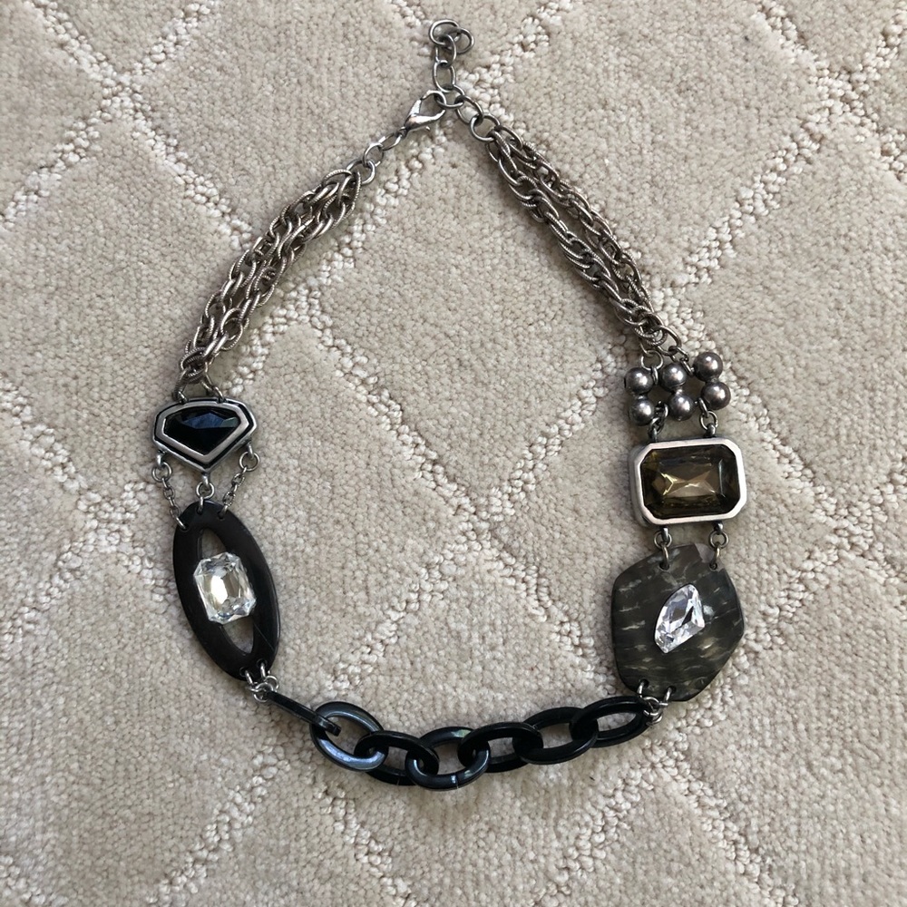 Acrylic Gemstone Statement Necklace - image 2